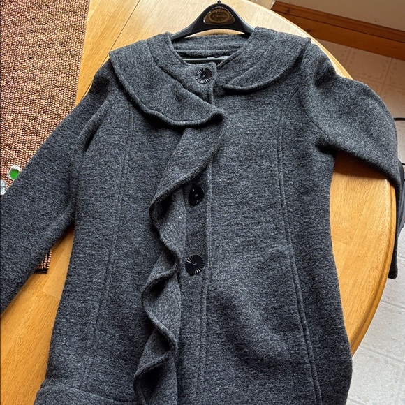 Maria Sole Ruffle Button Up Coat - Picture 3 of 7